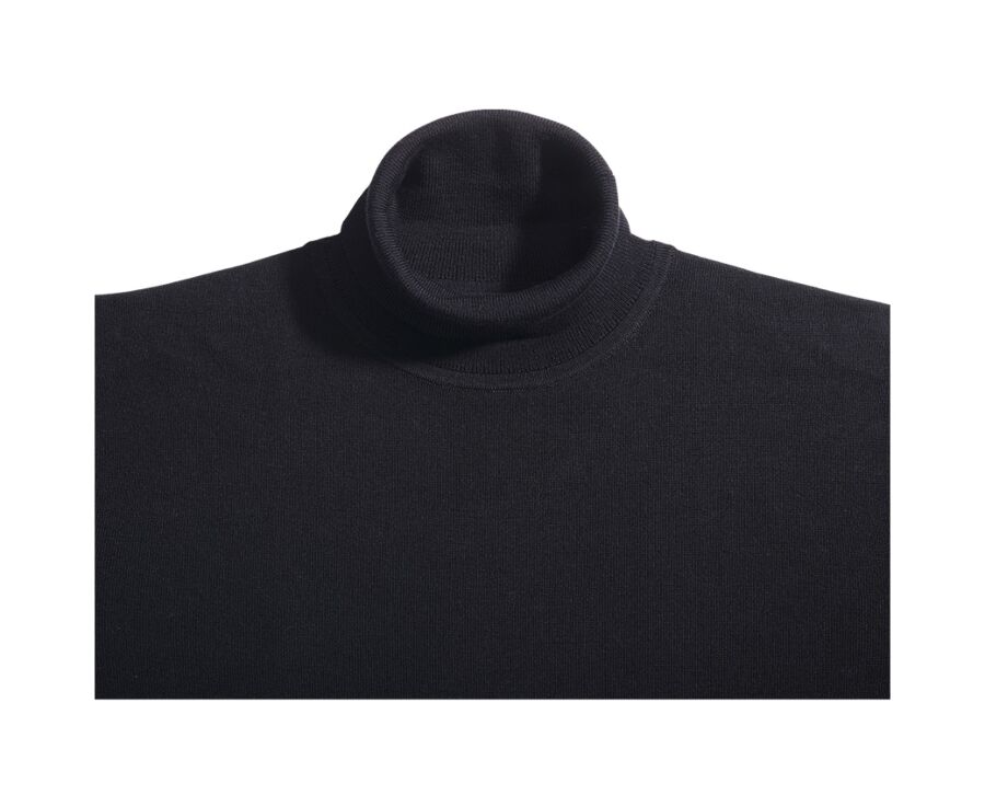 Pull col roulé homme Noir - EMERINOS