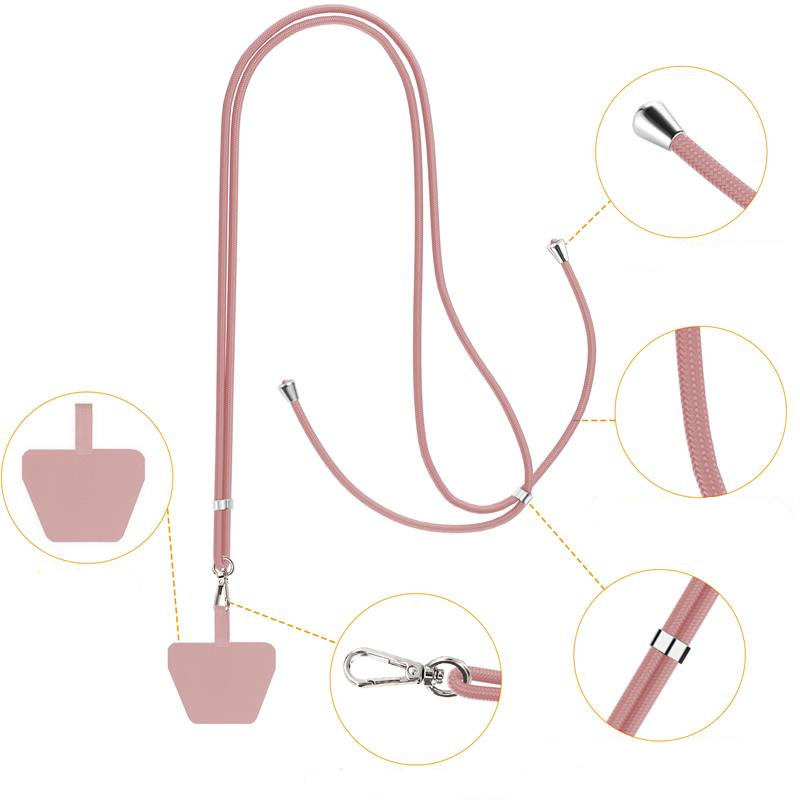 (140cm) Universal Necklace Handykette Umhängeband für Schutzhülle   1x Einlage - Rosa