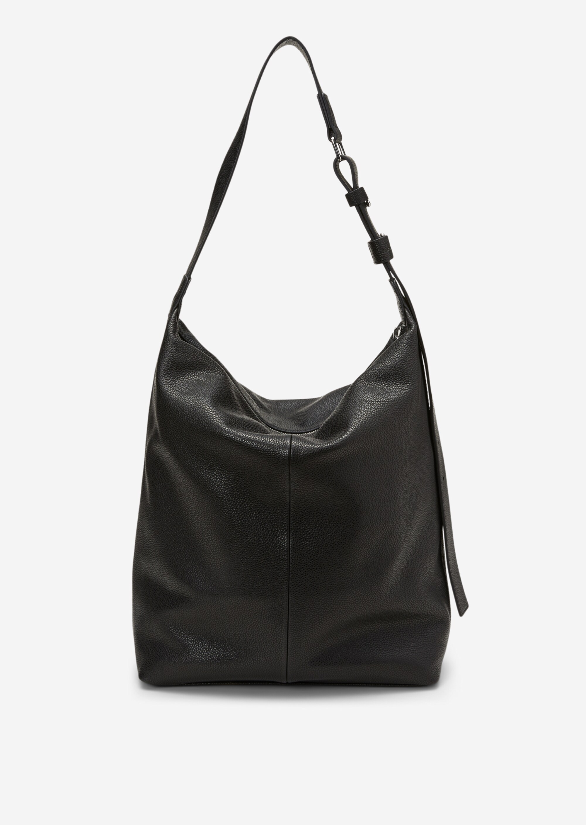 Hobo-Bag aus fein genarbtem Rindleder