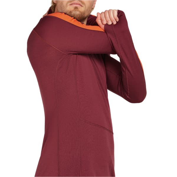 T-shirt thermique ICEBREAKER M ZONEKNIT 200 LS CREWE PORT/BLAZE/CB