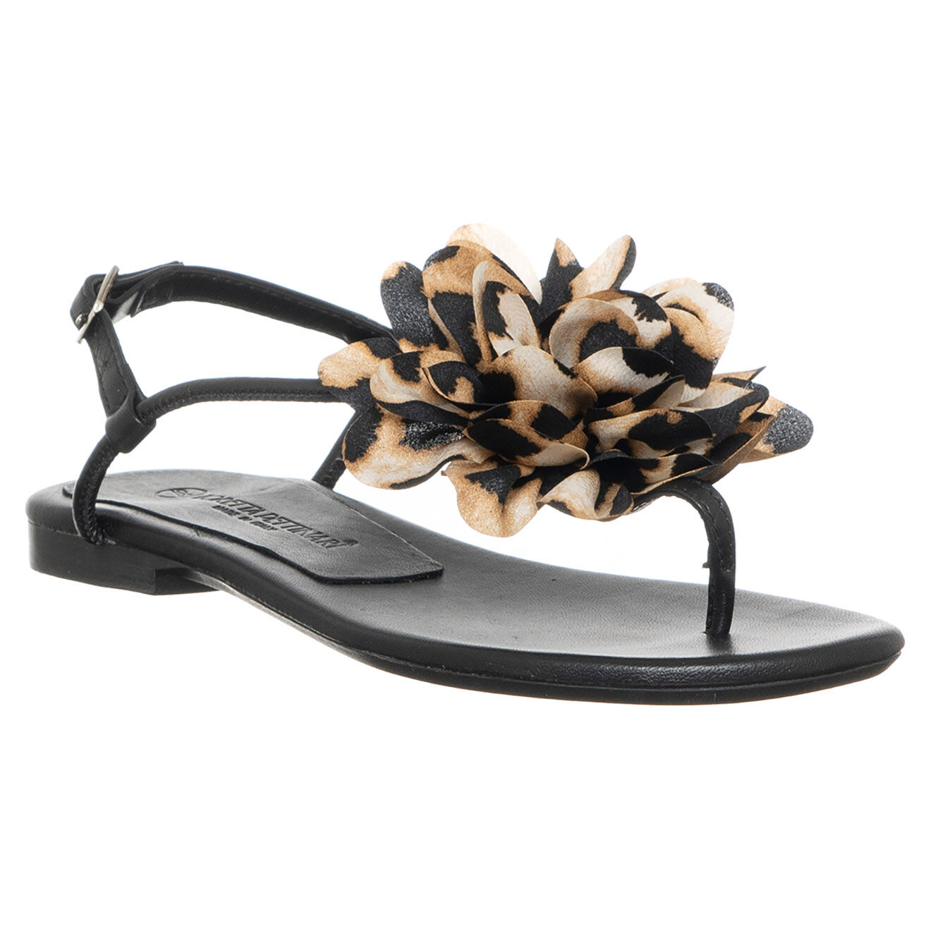 Loretta Pettinari Sandales en Cuir Louise noir/marron