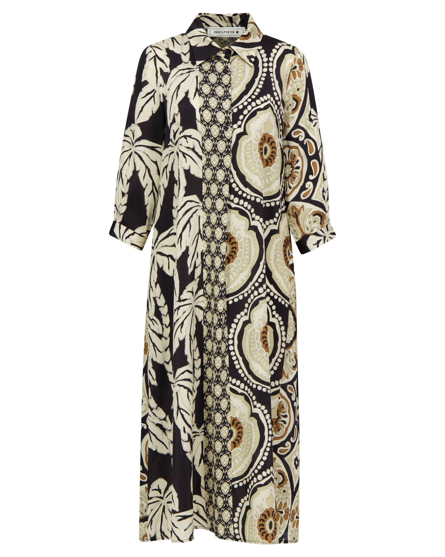Shirtaporter| Damen Hemdblusenkleid aus Stretchseide
