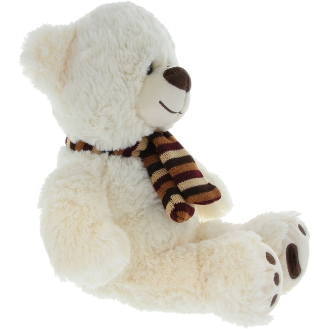 Besttoy - Plüsch-Bär mit Schal - weiß - ca. 30 cm