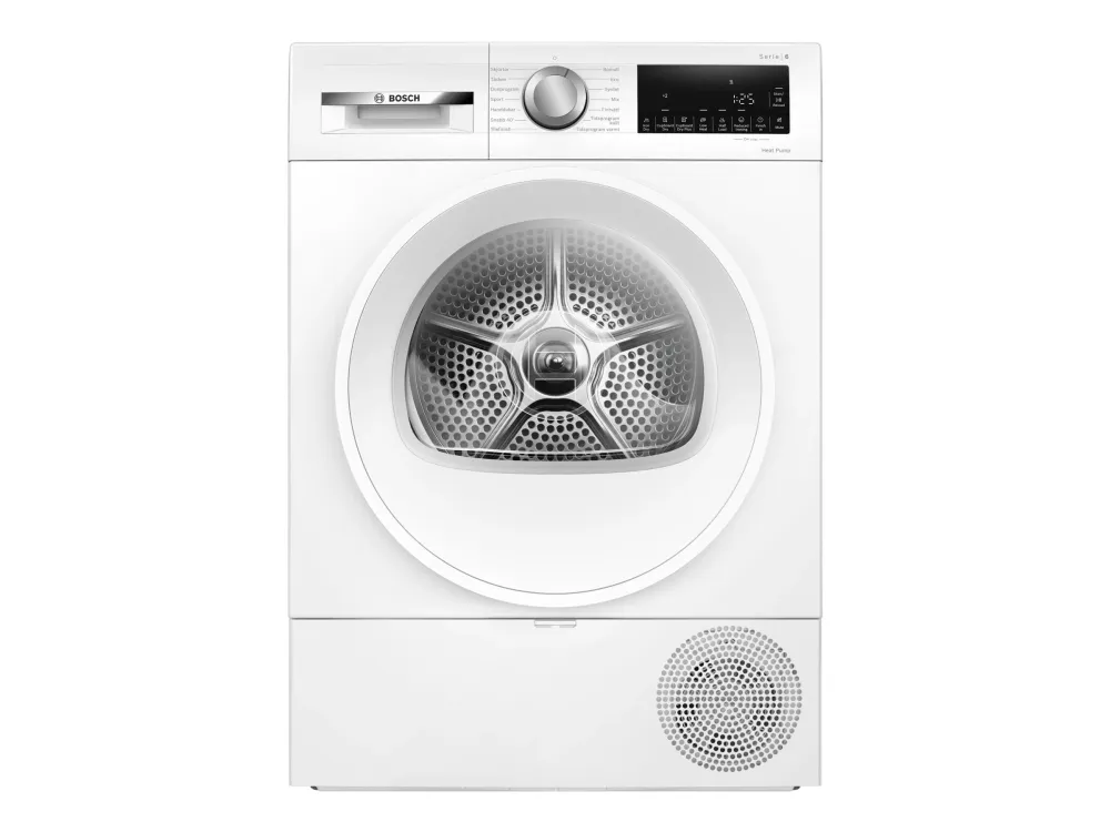 Bosch Serie | 6 WQG2420ASN - Tørremaskine - bredde: 59.8 cm - dybde: 64.8 cm - højde: 84.2 cm - frontbetjening - hvid