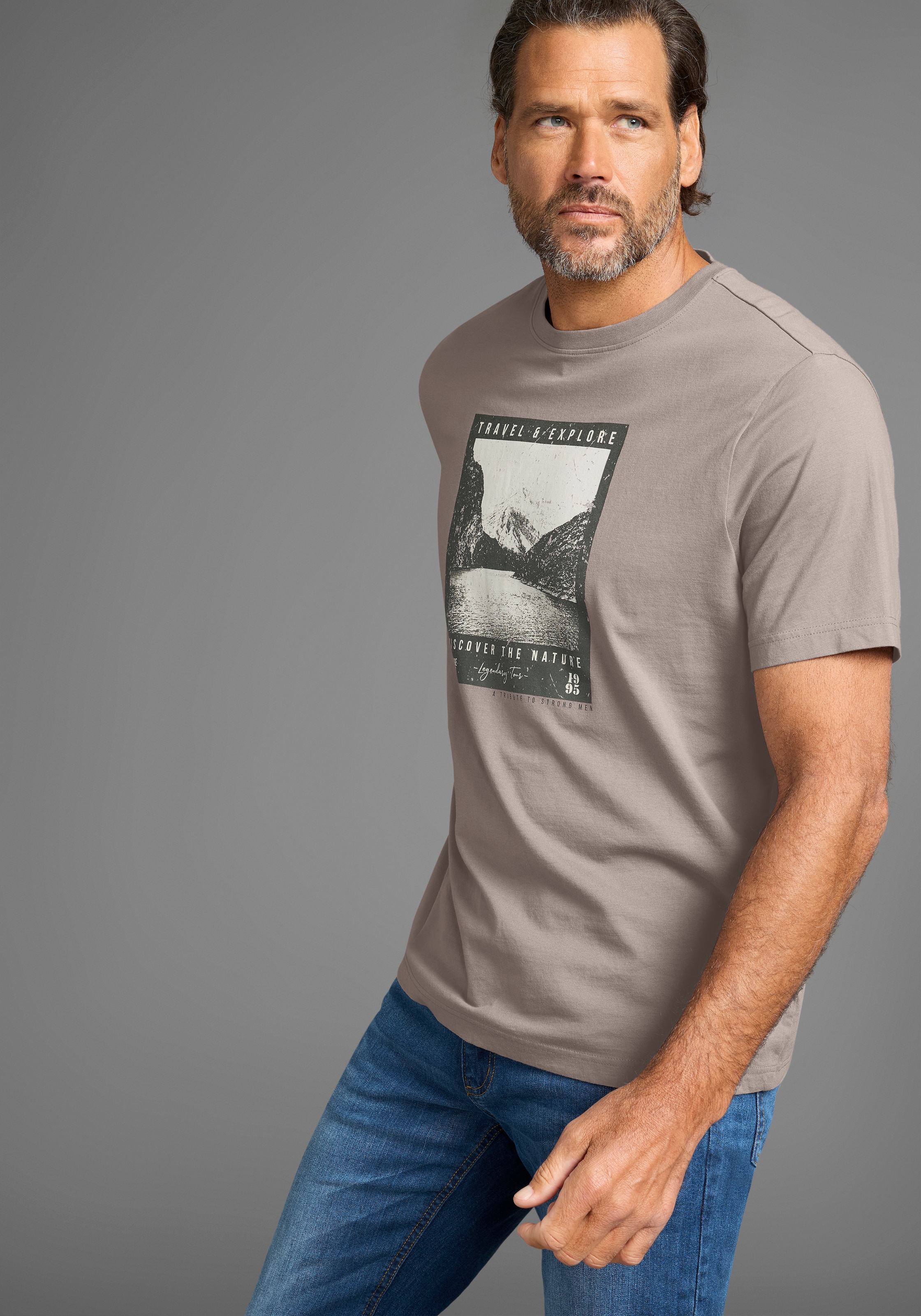 Man's World Print-Shirt , mit modisch-landschaftlichen Druck