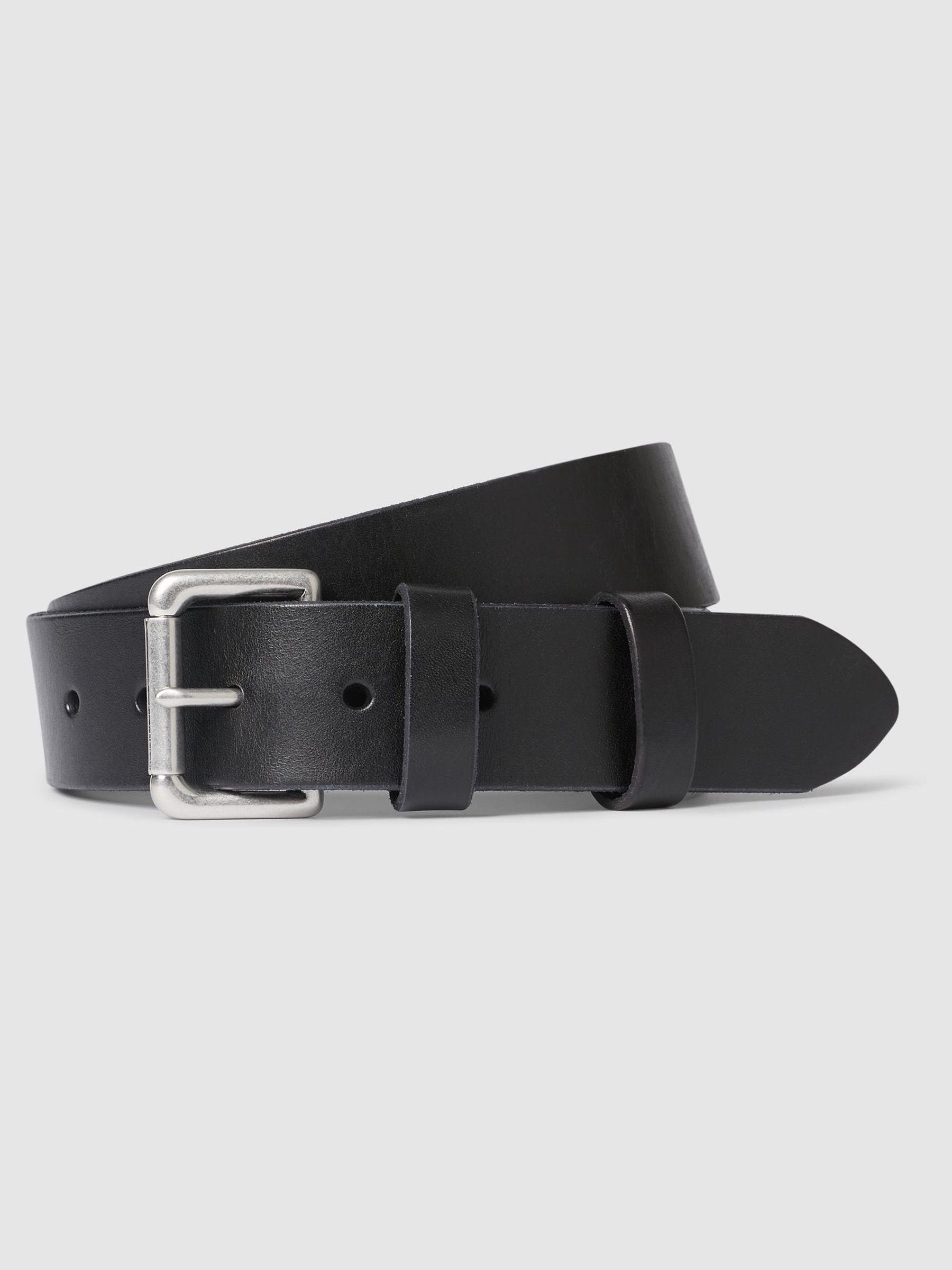 Zwart - Polo Ralph Lauren leren jeansriem