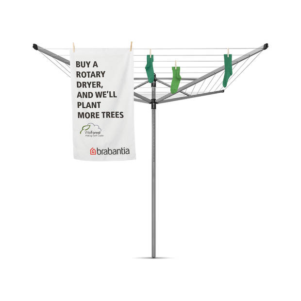 Brabantia Lift-o-Matic droogmolen - 40 m - met metalen grondanker
