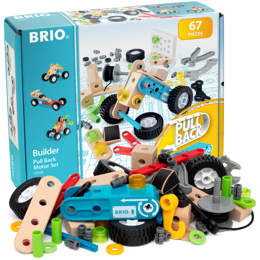 BRIO® Builder Nachziehmotor-Konstruktionsset, 67-tlg.