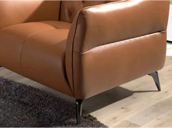 Fauteuil de cuir brun avec capitonné 5098 ANGEL CERDA