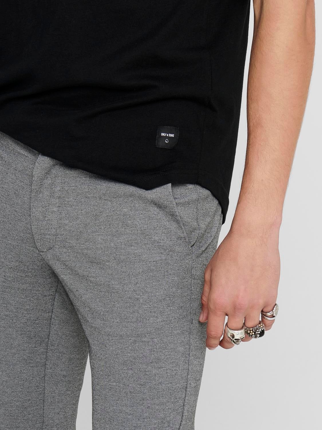 ONSMARK Slim Fit Chino Hose Medium Grey Melange