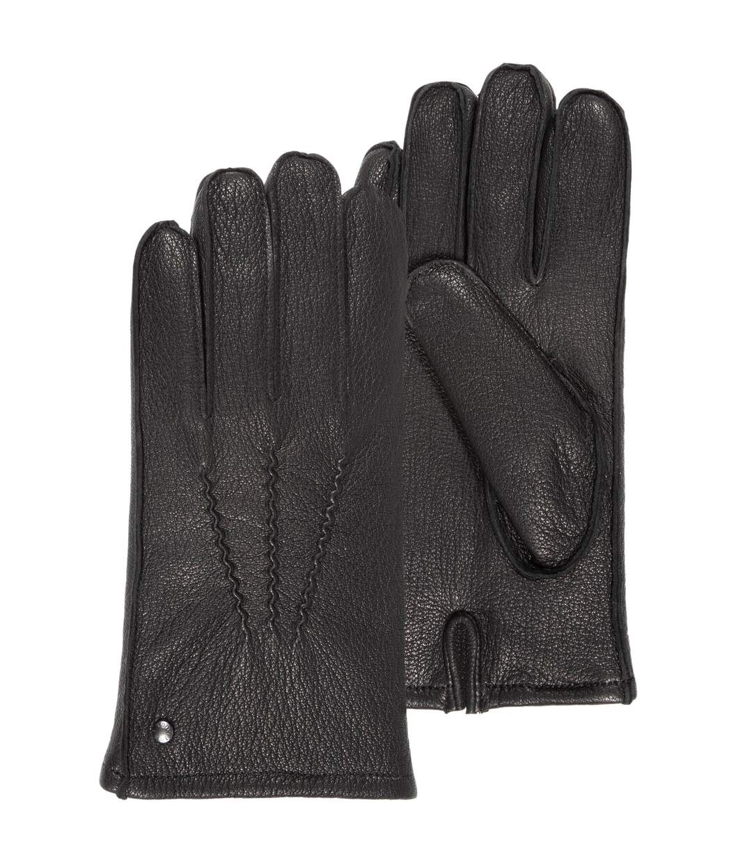 Isotoner Gants homme cuir de chèvre pleine fleur - doublés micro-fourrure