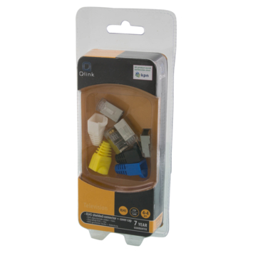 Q-Link FTP connector RJ45 met hoesje 8 stuks KPN keur