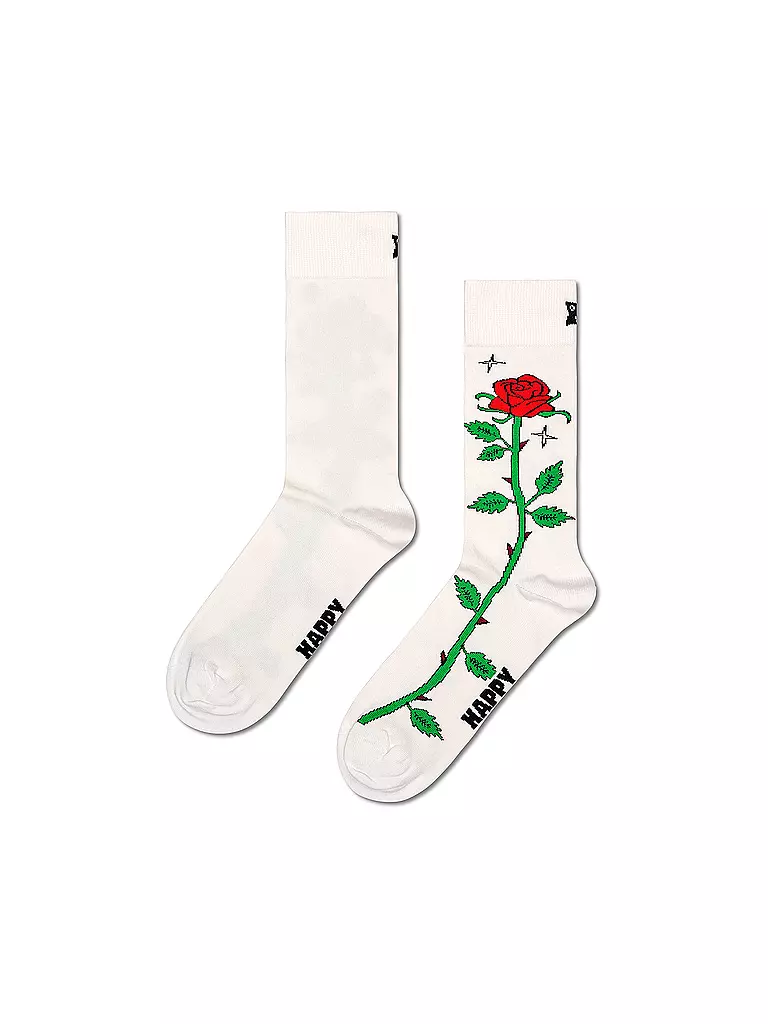 HAPPY SOCKS Herren Socken ROSE 41-46 white creme