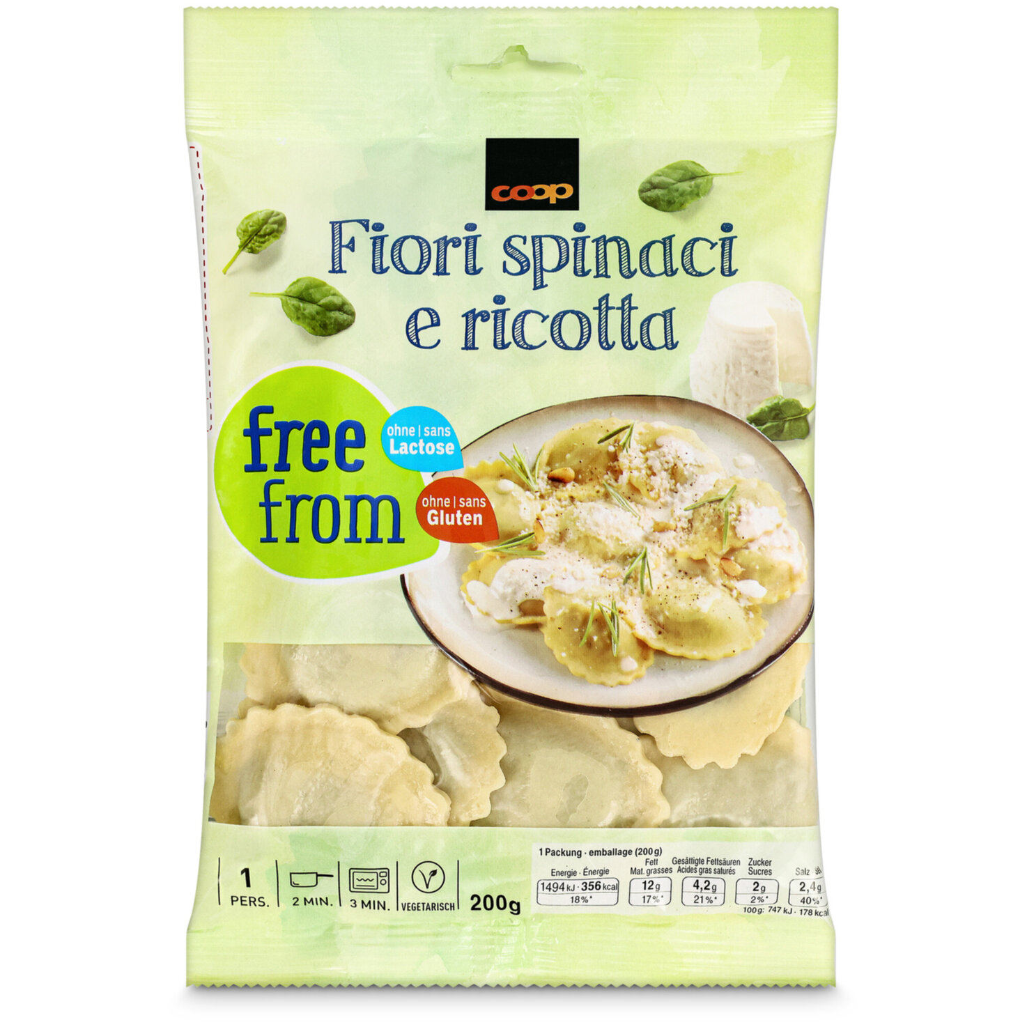 Free From Fiori Spinat & Ricotta glutenfrei & lactosefrei