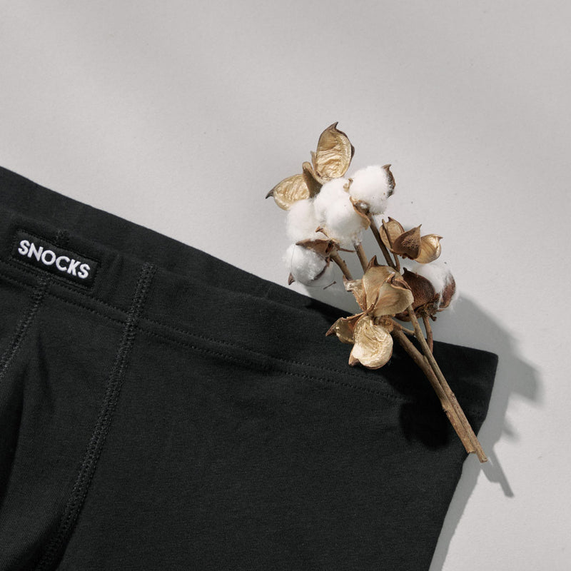 Retro Boxershorts aus Bio-Baumwolle Schwarz