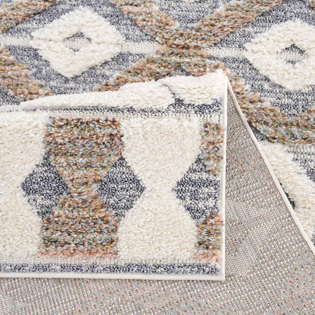 Carpet City Hochflor-Teppich »Focus 3050« rechteckig 20 mm Höhe Läufer, Boho, Hochtief-Muster/ 3D-Effekt, für Wohnzimmer, Schlafzimmer