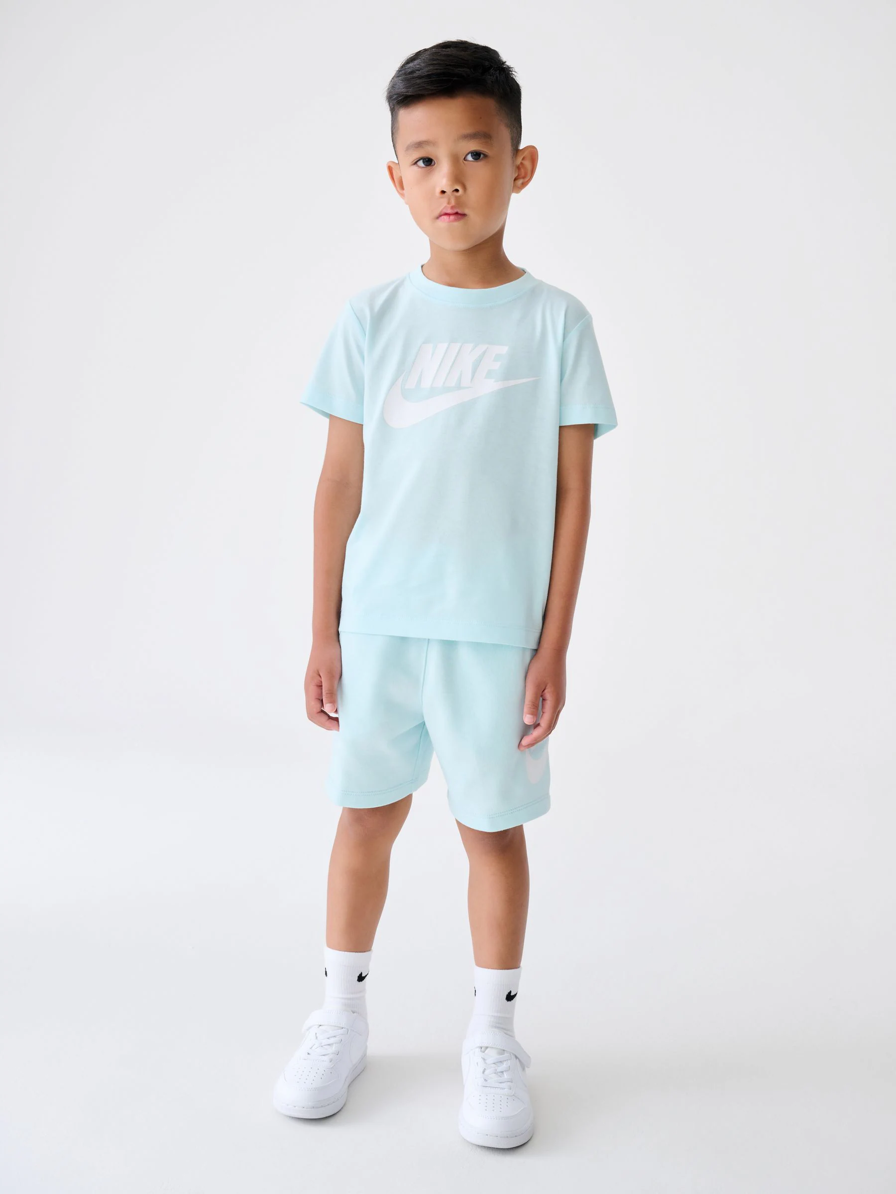 Blauw - Nike Little Kids Club set van T-shirt en short