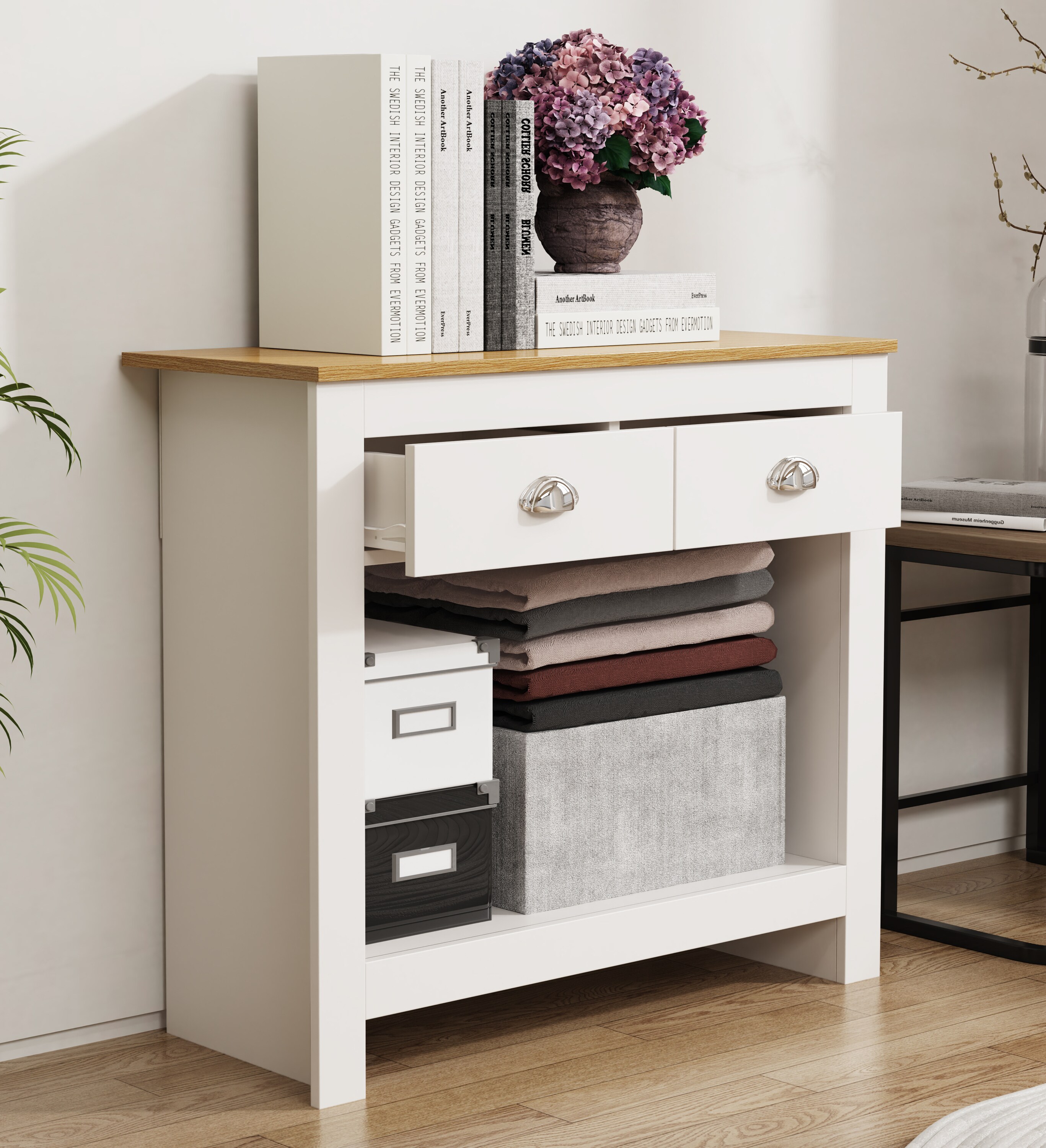 VCM Holz Kommode Sideboard Highboard Anrichte Schrank Dielenmöbel Schublade Balusa S
