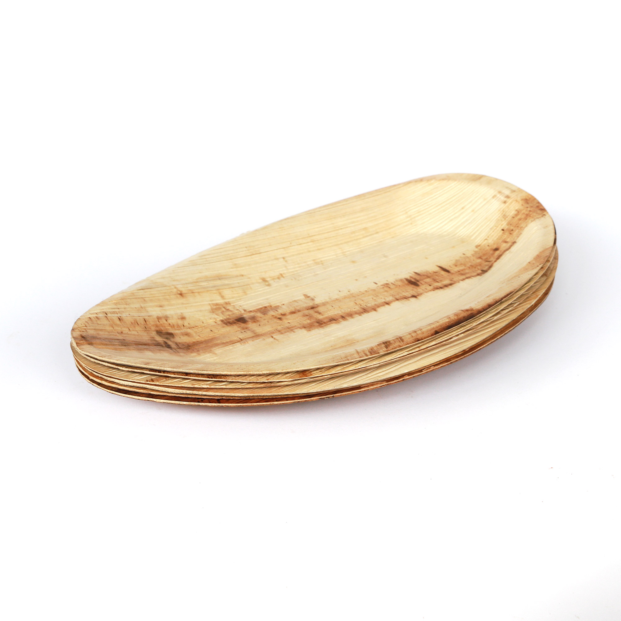 Schalen-Set aus Palmblättern 6 Stück, natur, B 33 cm, L 19 cm, H 4 cm von fischer's lagerhaus