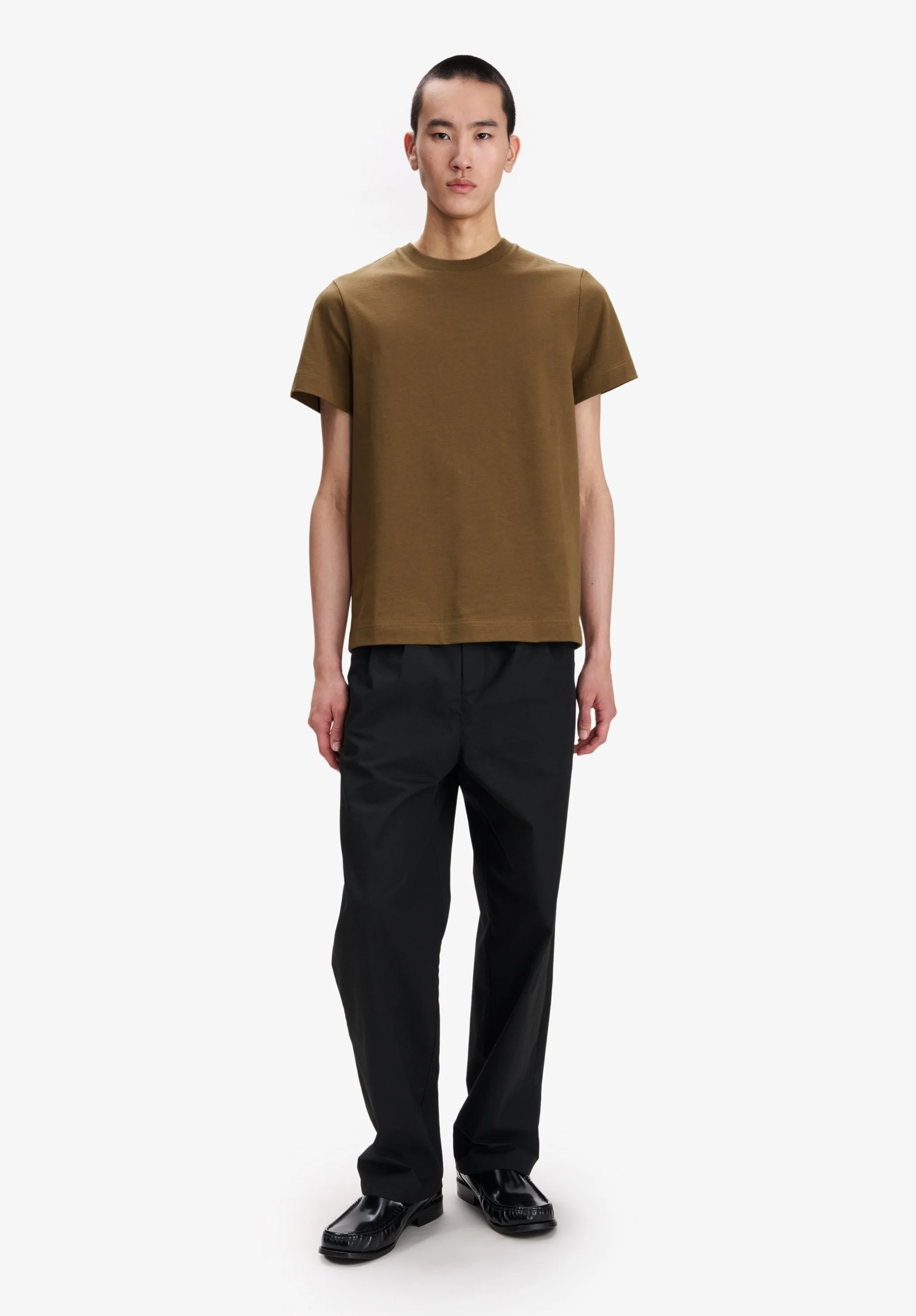 T-shirt kaki en coton bio - Kaki