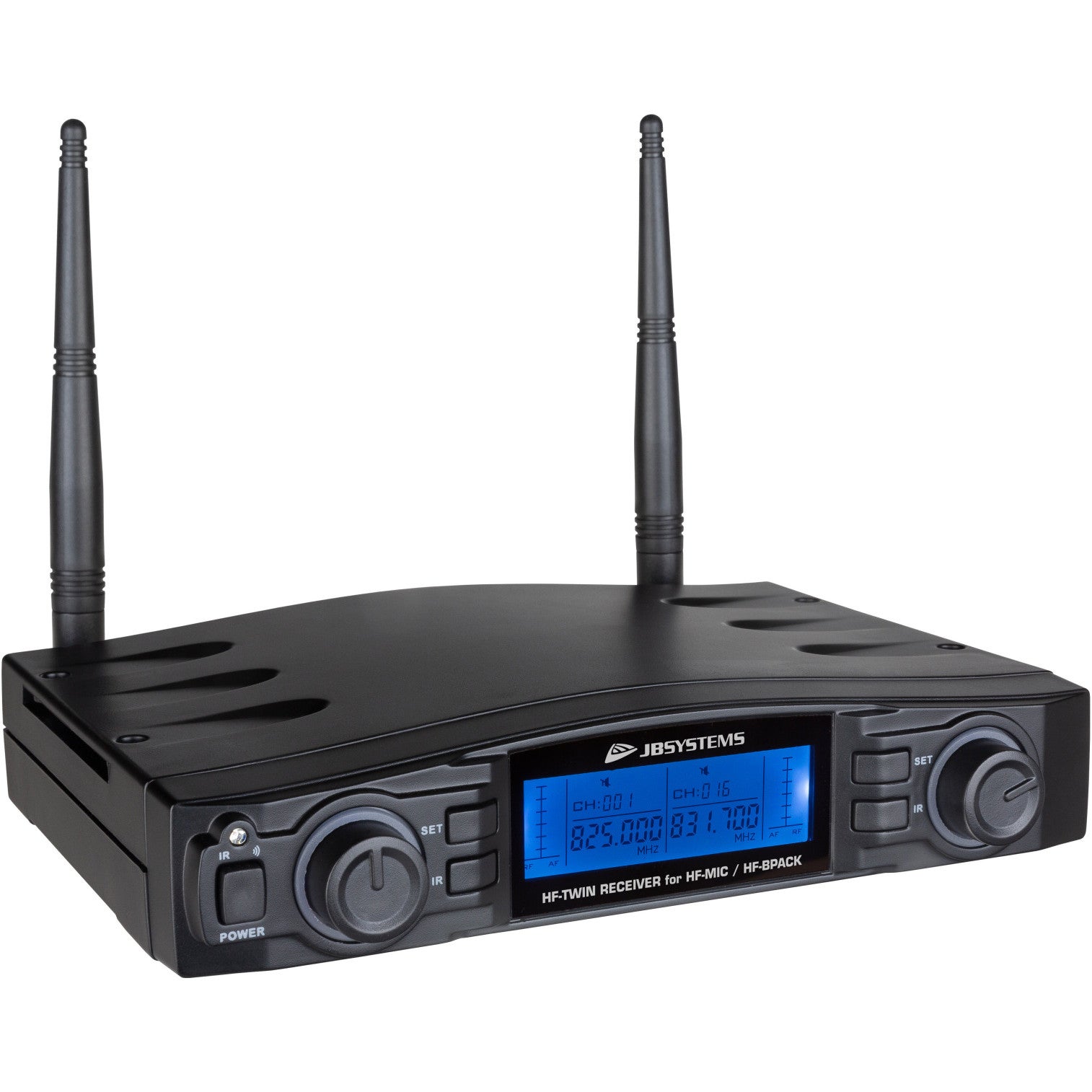 JB systems HF-TWIN dubbele PLL/UHF microfoon-ontvanger