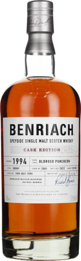 BENRIACH 28 YEARS SMOKY OLOROSO SINGLE CASK 70CL