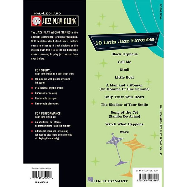 Hal Leonard Jazz Play-Along Bossa Nova