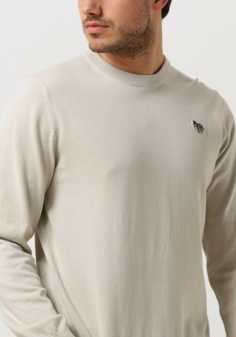 PS PAUL SMITH lichtgrijze ps paul smith trui mens sweater crew neck zeb bad