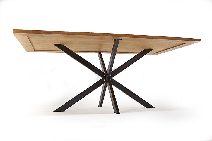 Pied de table central Mottez en acier noir H. 71 x P. 116 cm