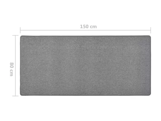 Tapis de couloir gris foncé 80x150 cm