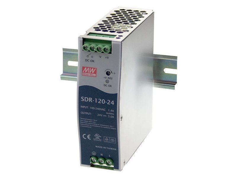 MeanWell DIN-Schienennetzgerät  120 W, 24 V Industrie-DIN-Schienen-Netzgerät