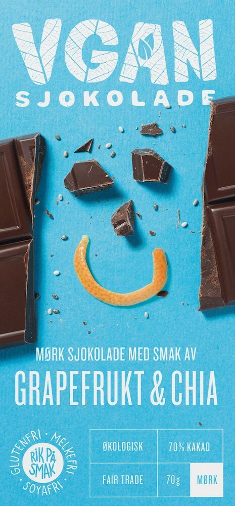 VGAN Mørk med Grapefrukt og Chia