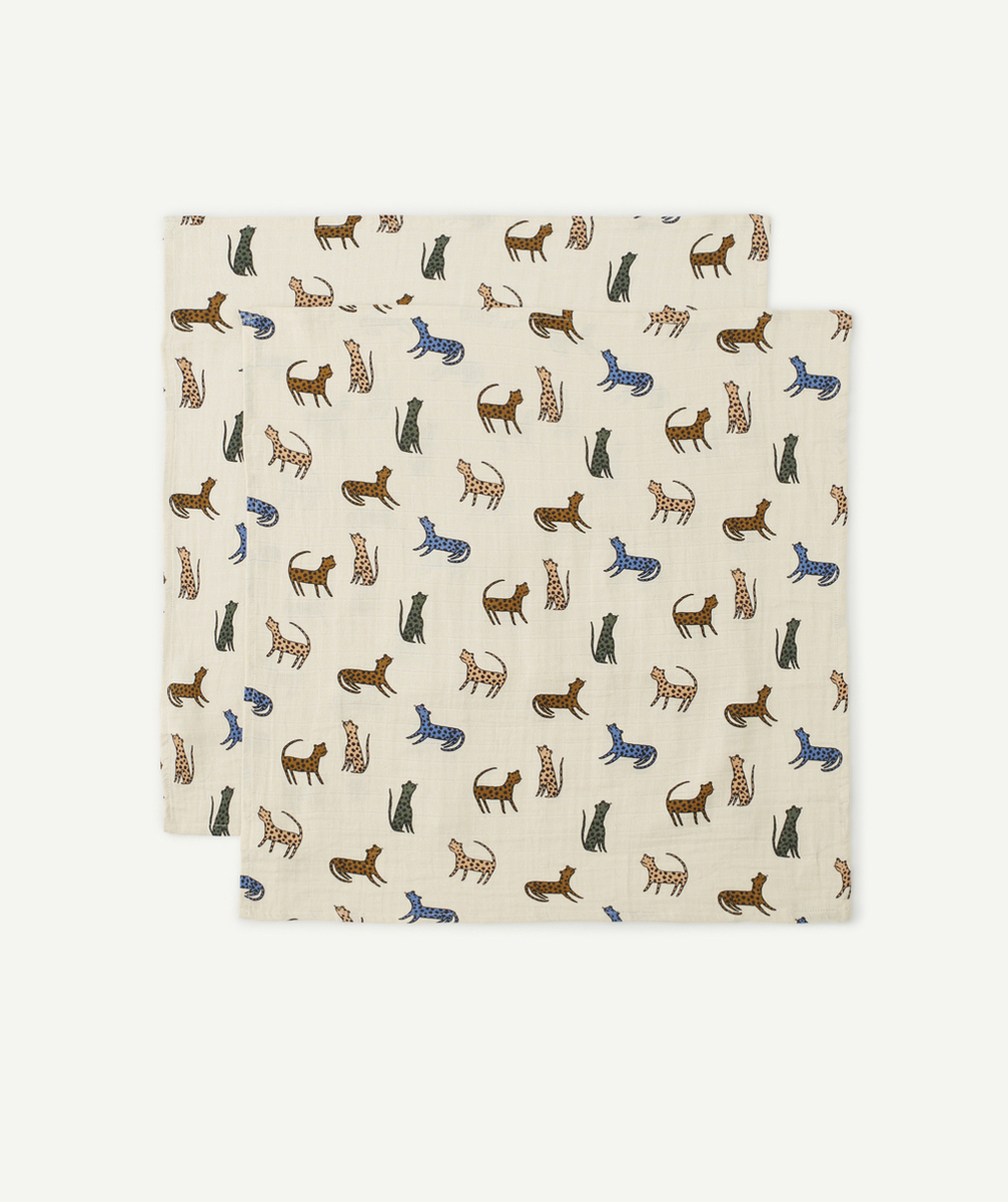 LIEWOODLOT DE 2 LANGES EN MOUSSELINE MOTIFS LÉOPARDS COLORÉS