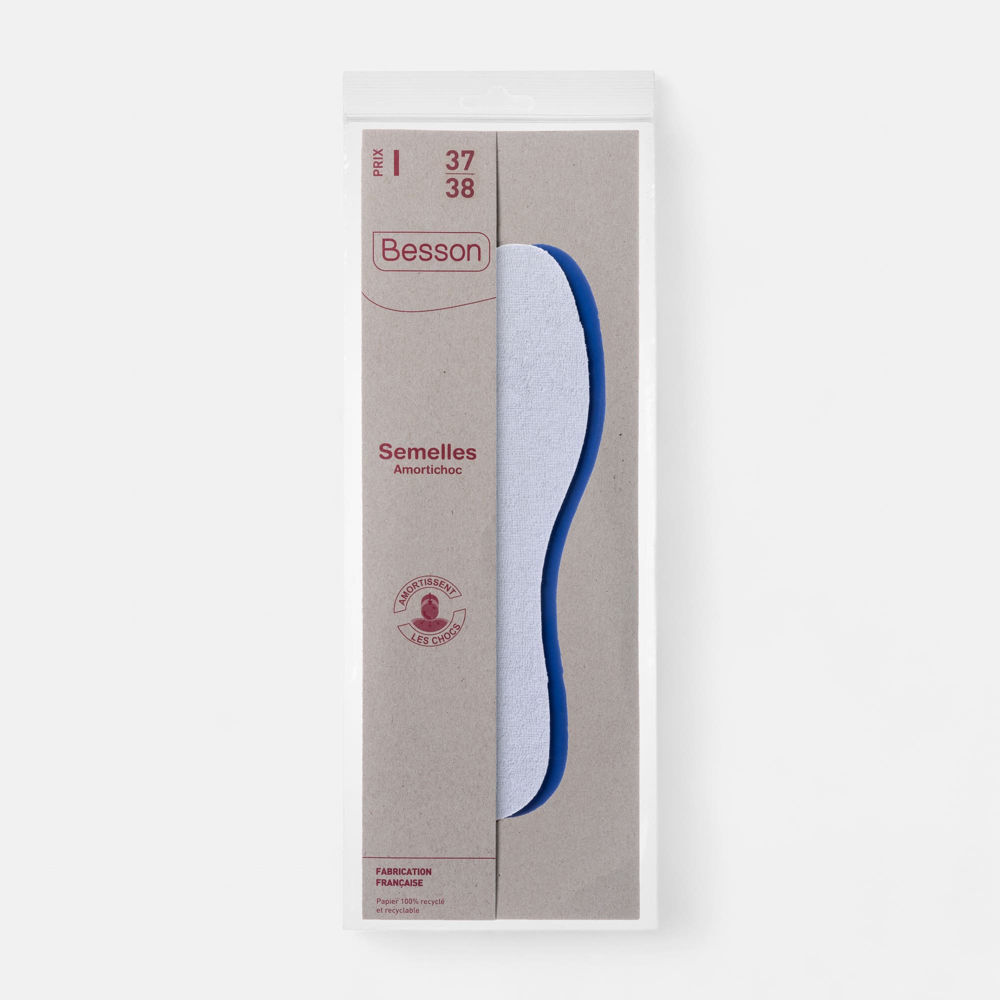 Semelles amortichoc 37 38 sans coloris