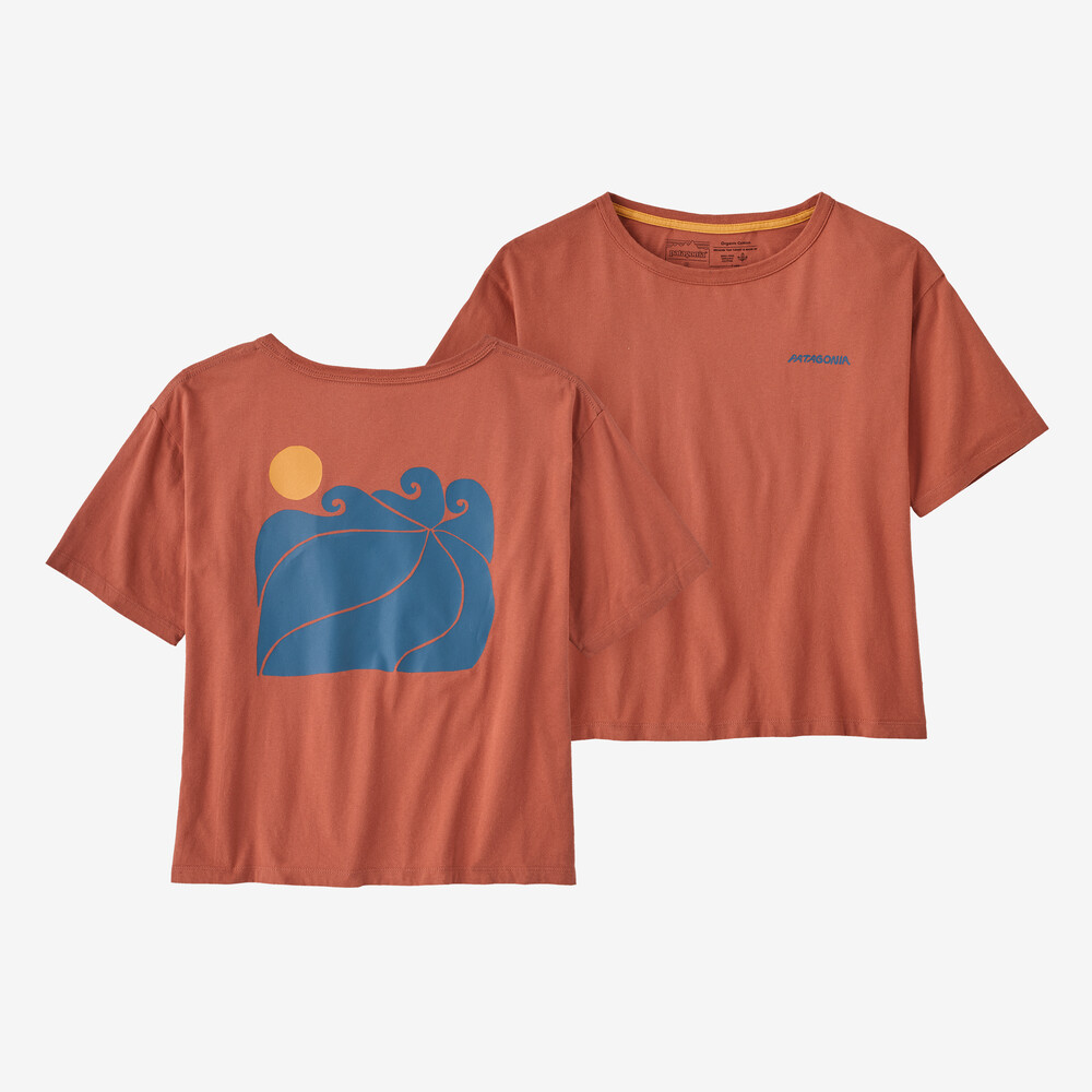Damen-Bio-T-Shirt „Sunrise Rollers“ mit leichtem Schnitt