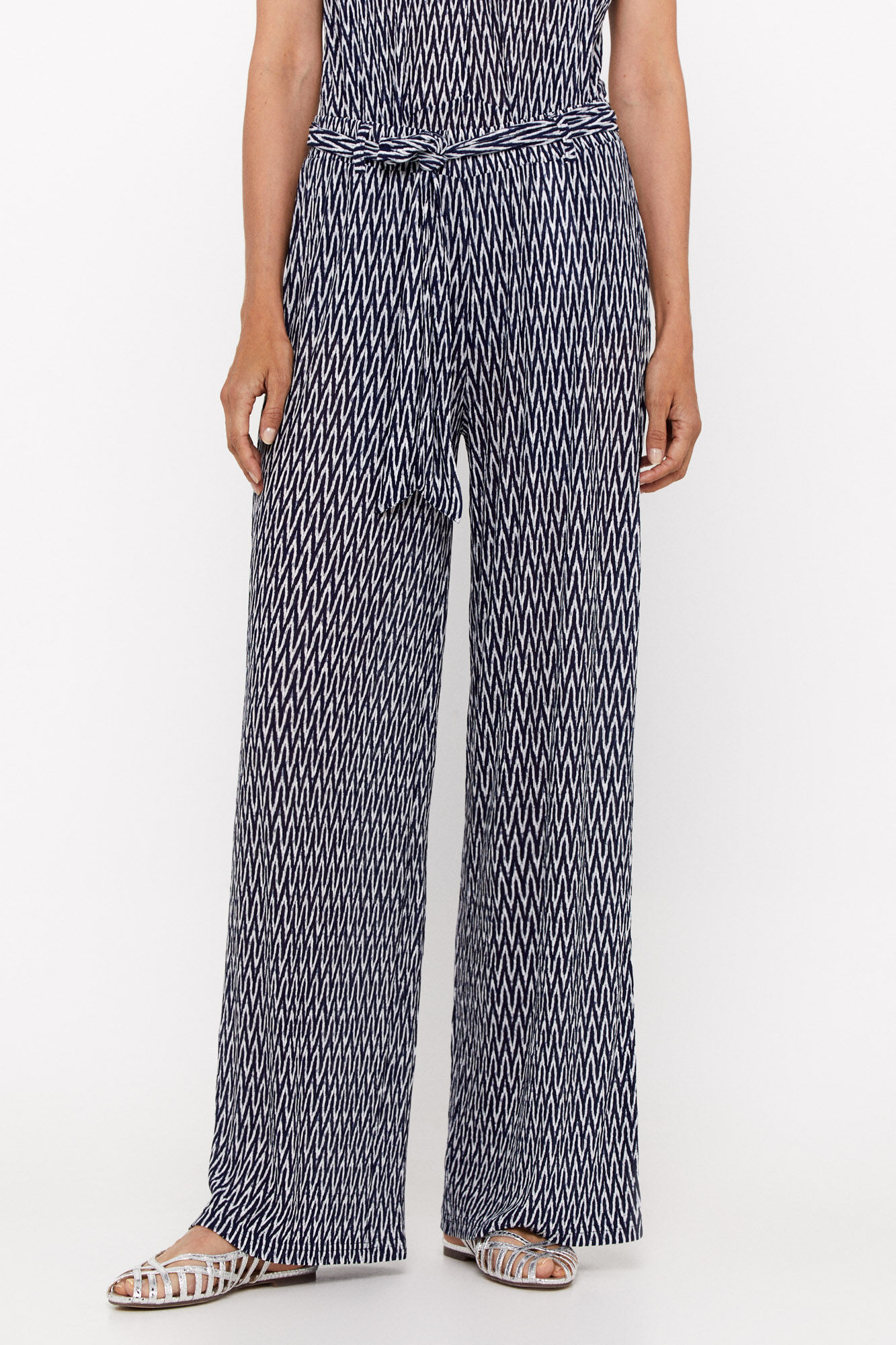 Calças de malha estampadas - Estampa azul