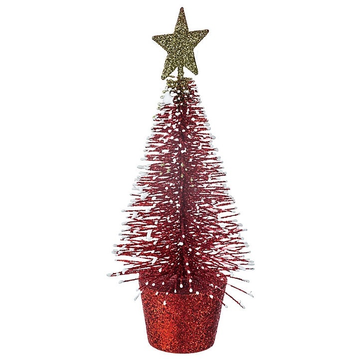 Sapin de noël artificiel rouge 15 cm