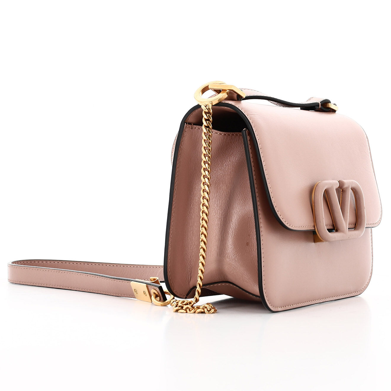 Valentino Sac bandoulière Petit Vsling en Cuir rose Etat: Bon état - Longueur 17 cm