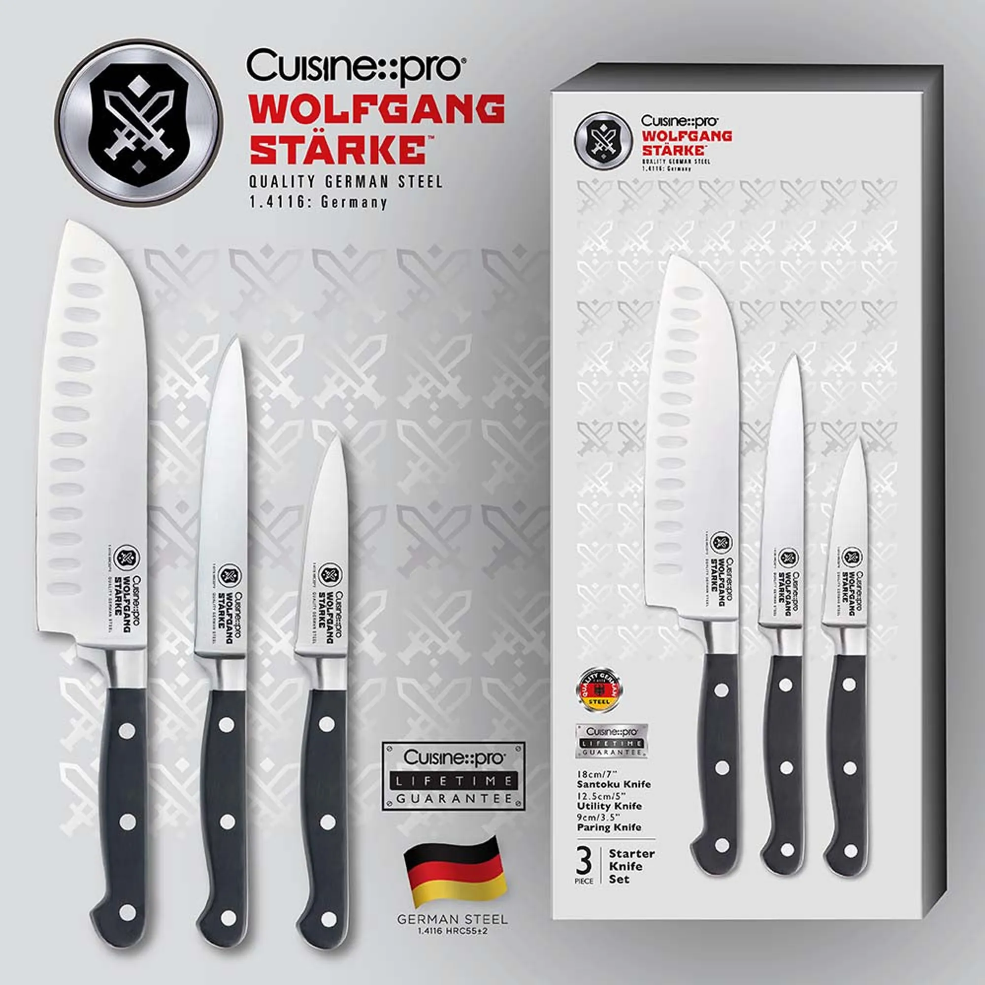 THE CUSTOM CHEF™ WOLFGANG STARKE™ Startersæt - 3 dele