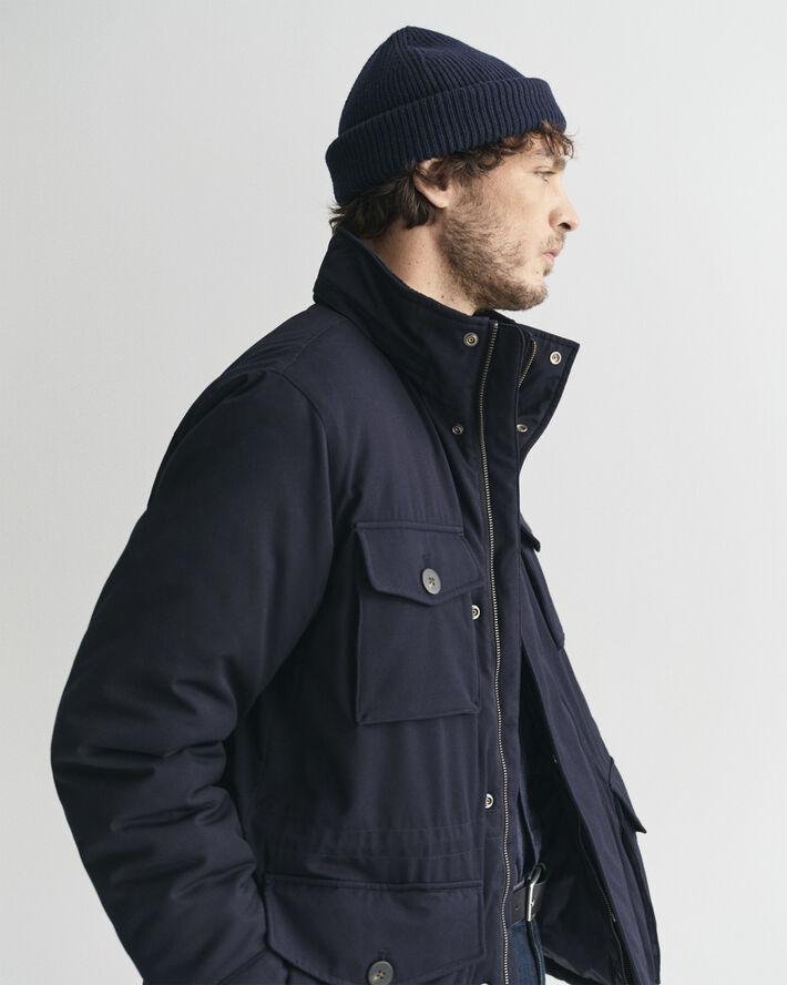 Gant FLANNEL FIELD JACKET Night blue