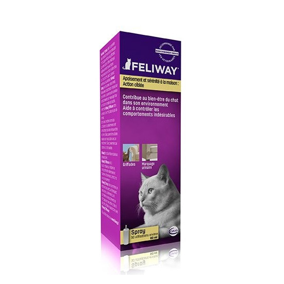 Produit apaisant Feliway pour chat : spray 60ml