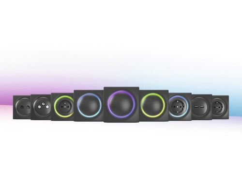 Fibaro Walli dimmer met repeaterfunctie voor bestaande verlichting, zwart - Compatibel met SMART HOME van hornbach