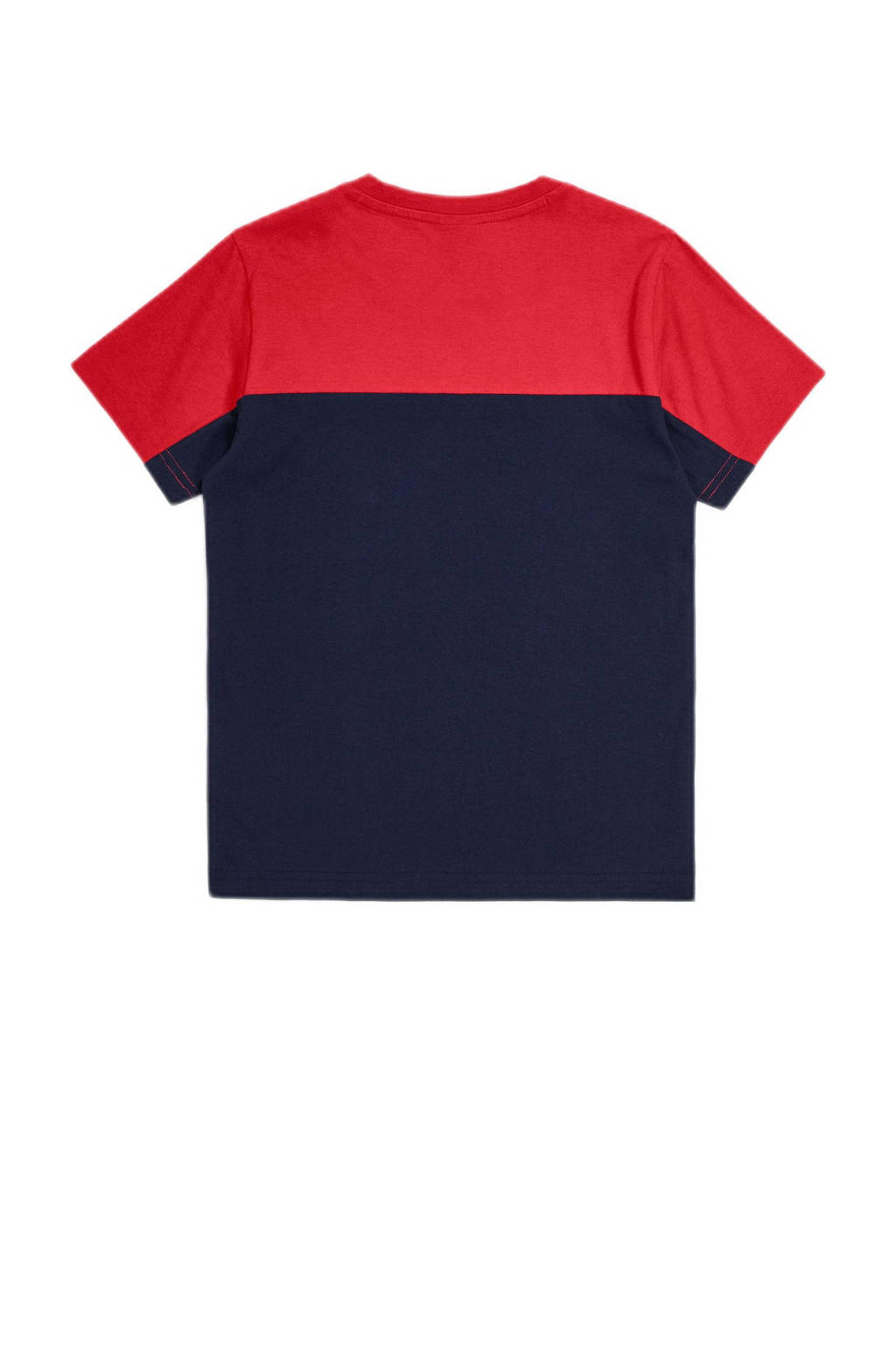 Champion T-shirt met logo donkerblauw/rood