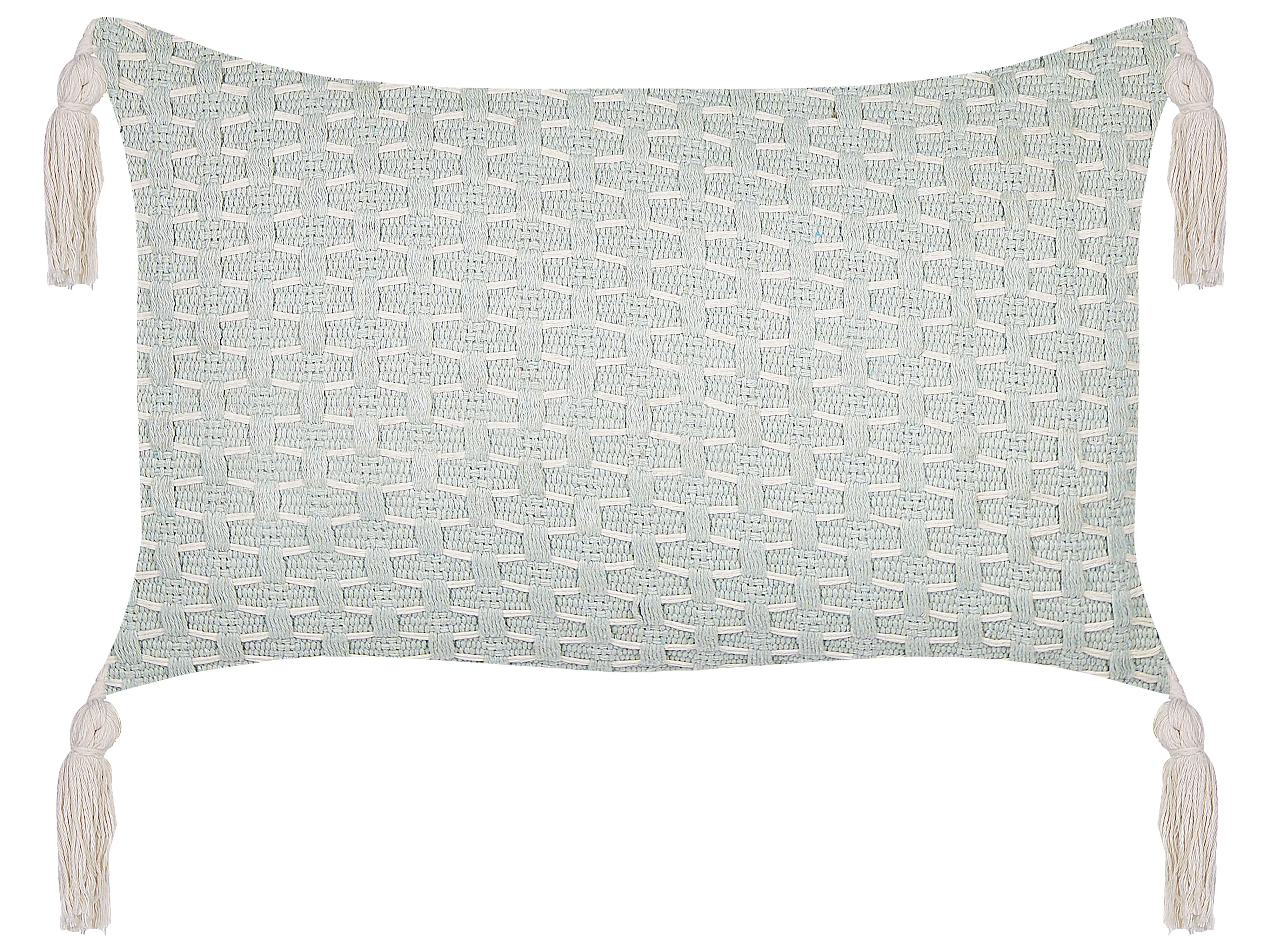 Set van 2 sierkussens HAKONE 45 x 25 cm Mintgroen geometrisch patroon