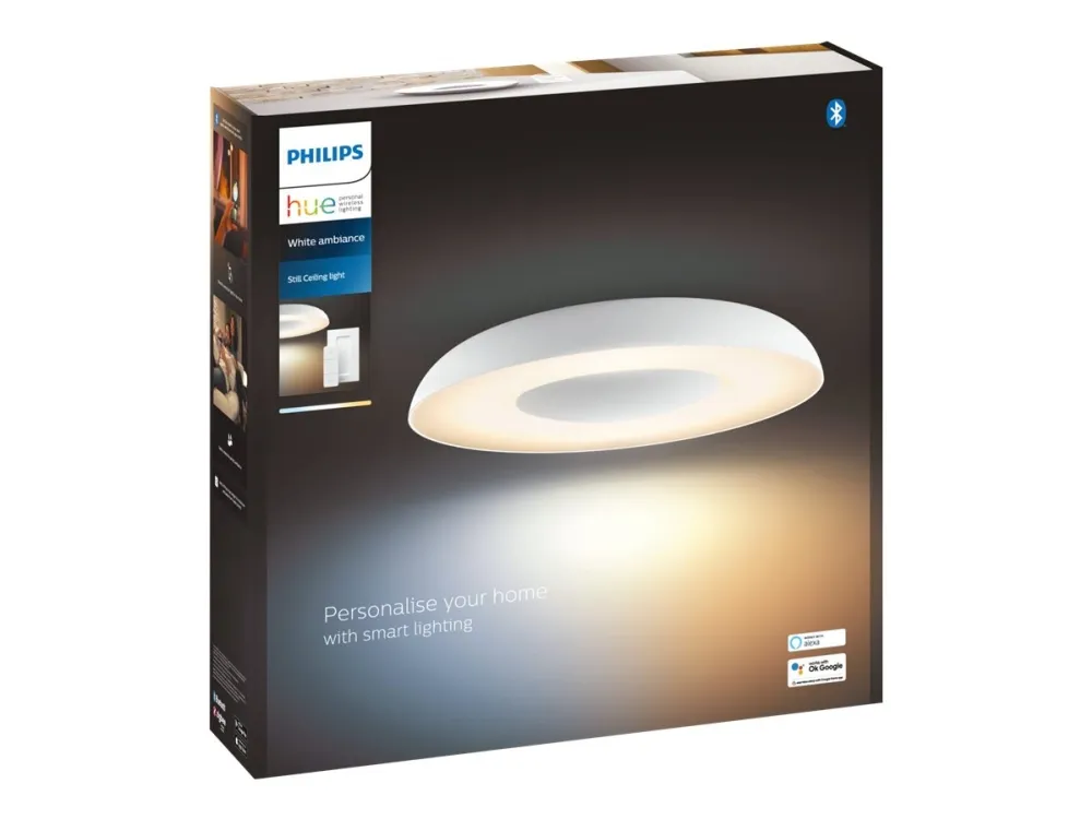 Philips Hue White ambiance Still - Loftslampe - LED - 27 W (tilsvarende 204 W) - varmt til køligt hvidt lys - 2200-6500 K - rund - hvid