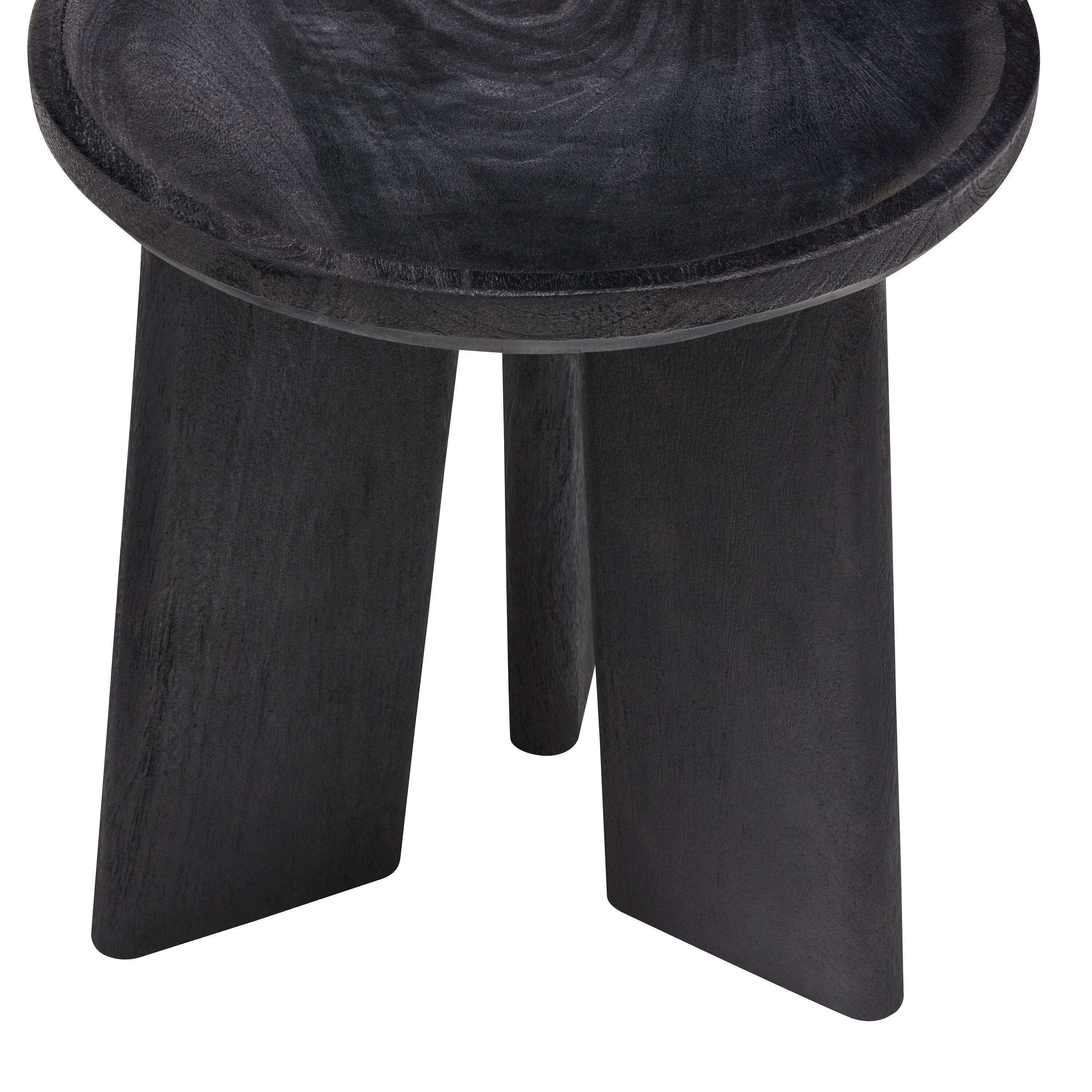 GARY Beistelltisch MangoschwarzØ42xH42cm - Schwarz / B: 42.0 cm x T: 42.0 cm x H: 42.0 cm
