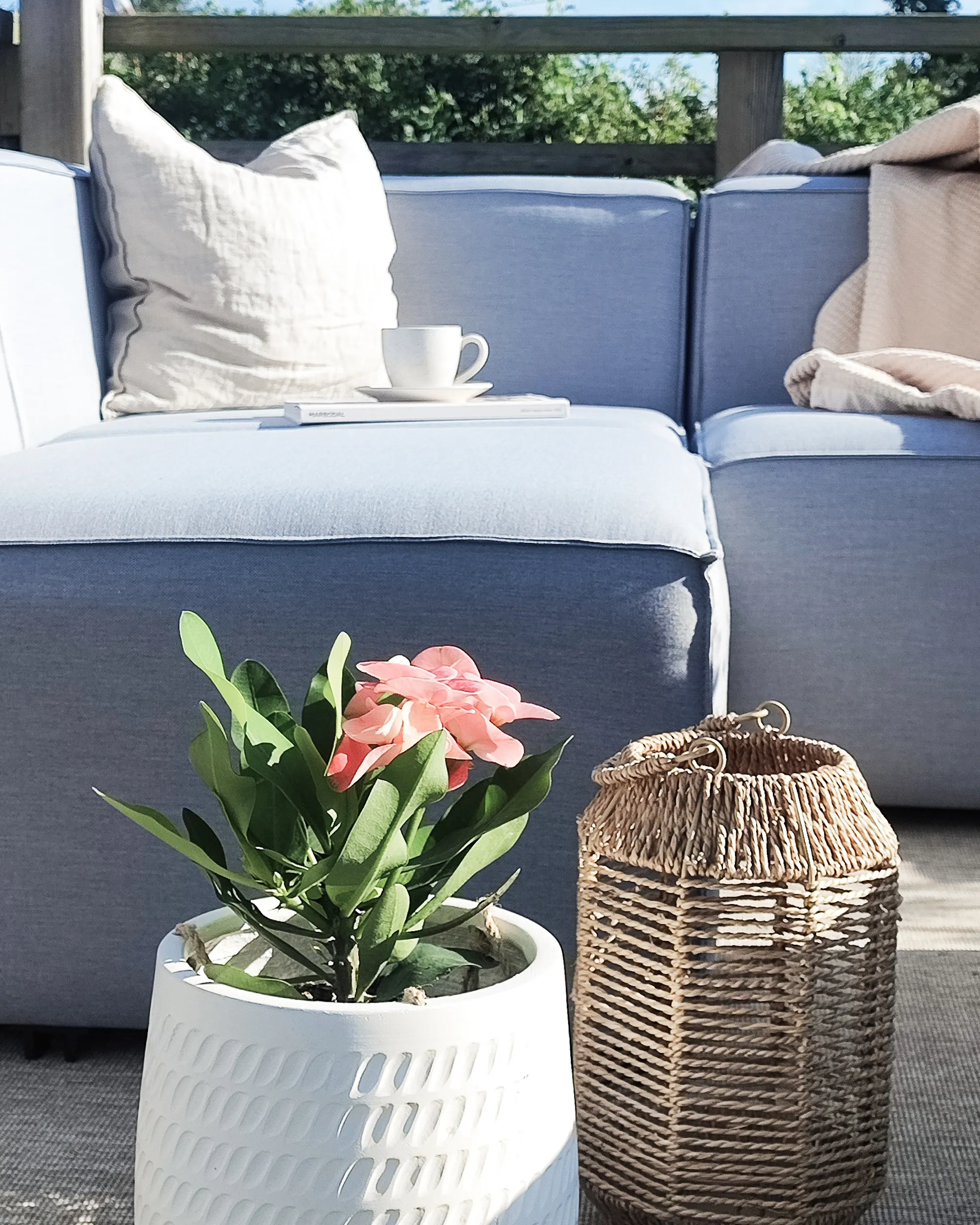 Bloempot LIVADIA 20 cm Gebroken wit