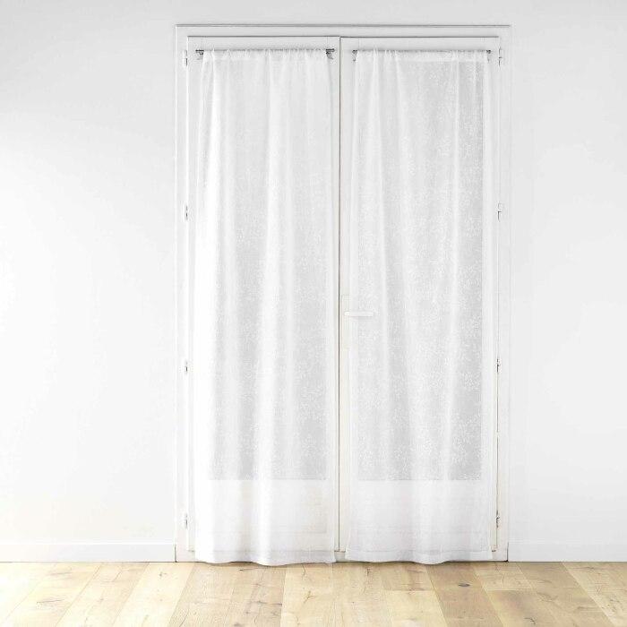 PAIRE DROITE PASSE TRINGLE 70X200CM VOILE KARLA BLANC