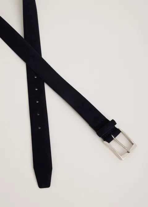 Suede riem blauw (BLW.D)