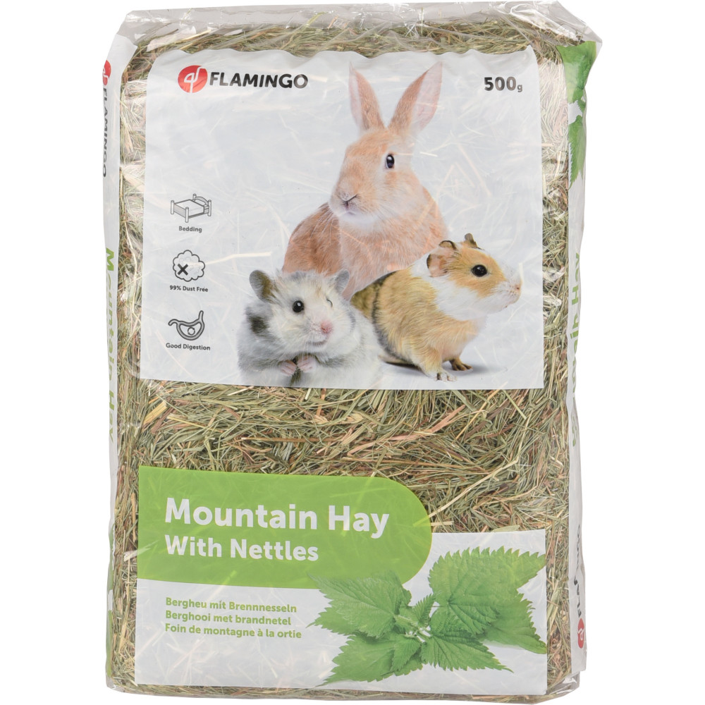 Foin de montagne avec orties 500 g pour rongeurs